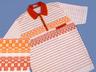 View Item NEW Old Stock 60's Retro Knit Polo Shirt Check AMBER