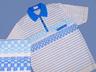 View Item NEW Old Stock 60's Retro Knit Polo Shirt Check SKY