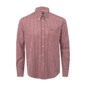 View Item Ben Sherman Long Sleeve Mod Fit Button Down Collar Gingham Shirt Red 