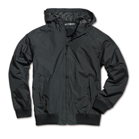 New Surplus Hood Nylon Rain Jacket Cagoule BLACK Preview