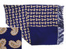 View Item New Tootal SILK Mod Indie Weller Paisley Scarf  BLUE