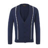 View Item New Ben Sherman Mod Stripe V Neck Cardigan BLUE
