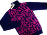 View Item New Chenaski Retro 60's Op Art Roll Neck Knit WINE 