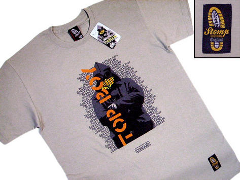 New Stomp Top Boy Footbal Firm Casuals T Shirt GREY  Preview