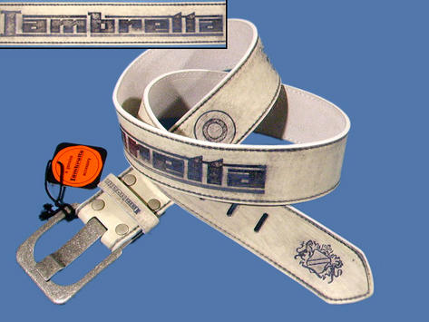 New Lambretta Leather / PVC Jeans Belt White sz  Preview