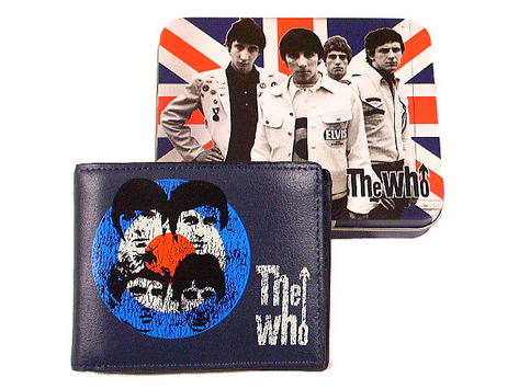 New WHO Lambretta Mod Target Wallet Navy Blue Leather  Preview