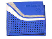 View Item New Lambretta Leather Stripe Wallet BLUE White Grey