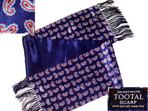 New Tootal Retro Mod Weller Paisley Scarf Navy Blue Preview