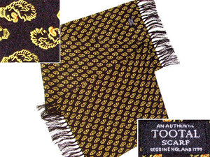 New Tootal SILK Mod Indie Weller Lion Print Scarf Black Preview