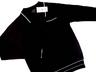 View Item New Mod Retro Pop Italian Knit Polo Top Black White 
