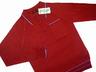 View Item New Mod Retro Pop Italian Knit Polo Top Wine Blue