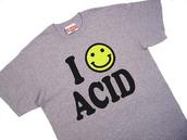 View Item New A-non Acid Smiley Face 80's Retro T Shirt Grey 