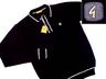 View Item New Gabicci Mod L/S Cotton Knit Polo Shirt Black Grey N