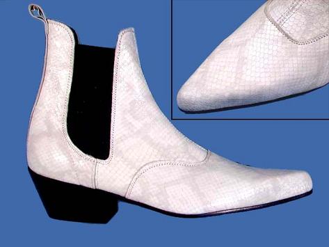 New White Snakeskin Cuban Heel Chelsea Beat Boot 7 -11 Preview
