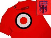 View Item New Merc London Retro Mod Big Target T Shirt Red 