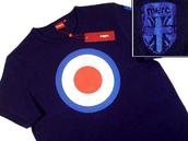 View Item New Merc London Retro Mod Target T Shirt Navy Blue 