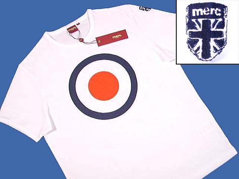 New Merc London Retro Mod Big Target T Shirt White Preview