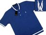 View Item New Aertex Mod Jersey Contrast Trim Polo Shirt Blue  