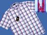 View Item New Aertex Mod Check Short Sleeve Shirt Blue 