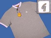 View Item New Gabicci Mod Pique Cycling Top Shirt Grey Marl 
