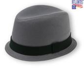 View Item New Trilby Small Brim Ska Rude Boy Mod Hat Grey 