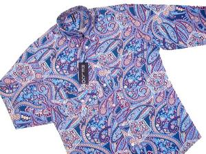 New Mod Retro 60's Blue Multi Paisley L/S Shirt  Preview