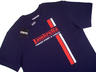 View Item New Lambretta Twin Racing Stripe T Shirt Navy Blue 