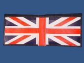 View Item New Lambretta Union Jack Flag Leather Wallet Brown