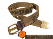 View Item New Lambretta Canvas Webbing Glory Never Belt Khaki L X