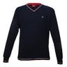 View Item New Merc London Classic Trim Mod V Neck Pullover Navy 