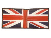 View Item New Ben Sherman Union Jack Flag Leather Wallet Brown