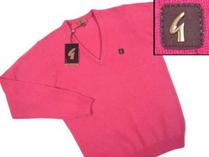 New Gabicci Vintage Lambswool V Neck Pullover Bubblegum Preview
