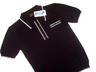 View Item New Pop Retro 60's Mod S/S Polo Collar Knit black White