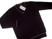 View Item New Pop Retro 60's Mod V Neck Pullover Jumper Black 