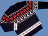 View Item New Pop 60's Retro Ski Jumper Snowflake Reindeer Black 