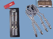 View Item New Merc 5/8" Wide Mod Ska Madness Skinny Braces Check