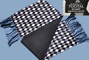 Tootal SILK Mod Indie Weller Diamonds Scarf Neil Black  Preview