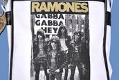 View Item New CanvasRamones Gabba Gabba Hey Flight Bag White