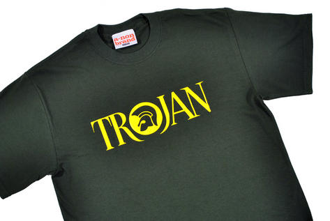New A-non Trojan Record Label T Shirt Bottle Green  Preview