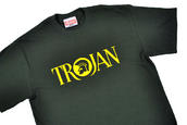 View Item New A-non Trojan Record Label T Shirt Bottle Green 