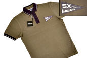 View Item New Lambretta SX Mod Penant Logo Pique Polo Shirt Taupe