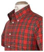 View Item Brutus Trimfit Mod Skin Retro Red Tartan S/S Shirt 