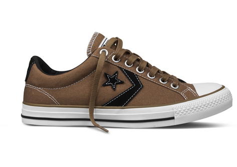 Converse Star Player Chevron Ev Ox Lo Canvas Trainer Olive Green / Black Preview