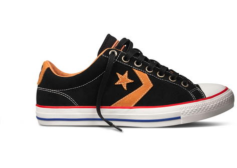 Converse Star Player Chevron EV Ox Lo Suede Trainer Shoe Black / Gold Preview