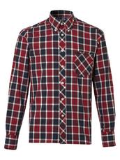 View Item Ben Sherman Classic Check Button Down Union Fit Long Sleeve Shirt Red Navy Blue 