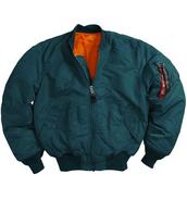View Item New Alpha Industries MA-1 MA1 MA 1 Nylon Flight Jacket Navy Blue 