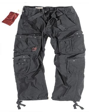 New Vintage Airborne Combat Pants Trousers BLACK Preview