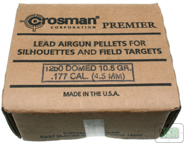 View Item Webley / Crosman Premier Domed Pellets [.177][10.5gr] [1250 Card Box][177HB]