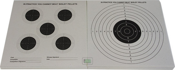 View Item 6.75" Bisley Double Sided Airgun Targets [100]
