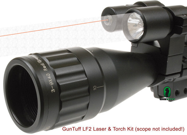 View Item GunTuff LF2 Torch and Laser system [1" Scopes upto 50mm with PX]